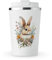 MAXIKIWI - Insulated Double Walled, Leakproof Stainless Steel Mug, Coffee or Tea Travel Tumbler with Lid, Keep Drinks Hot and Cold - Floral Rabbit Watercolor - 350ml