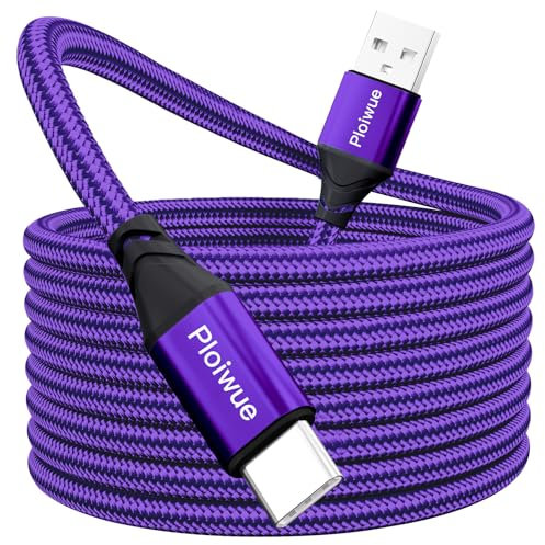 USB C Cable 3M, USB A to USB C Fast Charger Cable Nylon Braided USB Type C Charging Cord Compatible for Samsung Galaxy S20 S10 S9 S8,PS5 Controller, Switch,Huawei P20 P10, Sony Xperia, LG