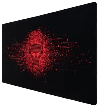 BEASTCOM Hero X2000 Tapis de Souris Gaming XL, Rouge - Grande Taille (900x400mm) - Optimisé pour Gamer avec Base en Caoutchouc Antidérapante - Tissu Résistant, Plus de Confort au Poignet