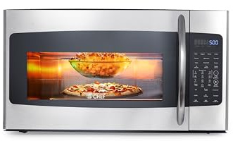 Commercial Chef 1.7 Cu. Ft. Over-The-Range Convection Microwave Oven, 1000 Watt Microwave with 10 Power Levels, 1400W Convection Oven with Air Fryer,CHMRC17GS, Stainless Steel