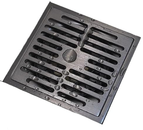 XPJYUA Rejilla desague Ducha Desagüe de Ducha Gris Mate, desagüe de Suelo de Acero Inoxidable, Cocina, balcón, baño, desagüe Desodorante, Accesorios de Drenaje de Suelo de 100mm(10x10cm)