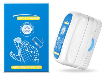 Trockenreiniger Kleidung Fleckenentferner 100ml Trocken-Schaumreiniger mit Bürste, 2-in-1 Daunenjacke Waschmittel Schnelle Reinigungsmittel für Daunenjacke, Daunendecke, Nylon & Polyestergewebe (A)