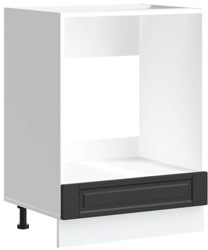 Tomostar Oven Cabinet, Kitchen Base Cabinet Porto Black Engineered Wood