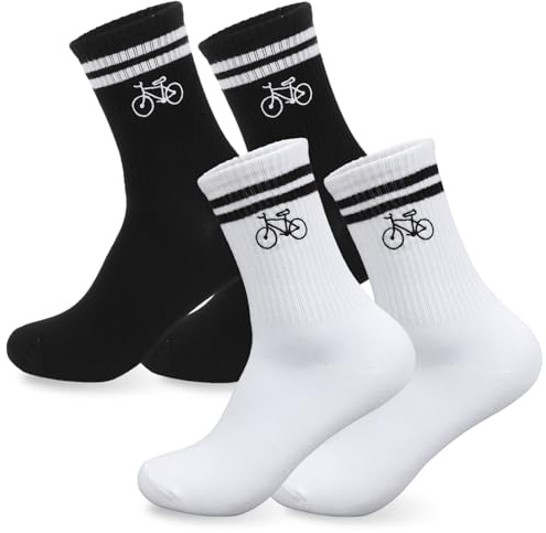 HUKUMA Rennrad Socken,35-46 Fahrradsocken Herren,Fahrrad Geschenk für Herren Damen,Rennrad Zubehör,Fahrradfahrer Tennissocken Accessoires,Lustiges Geschenk für Geburtstag Männer und Frauen