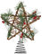 JECOMPRIS Puntale Per Albero Di Natale In Legno Con Luci A Led 9 84 X 7 87 X 2 36 Pollici Decorazione Per Albero Di Natale
