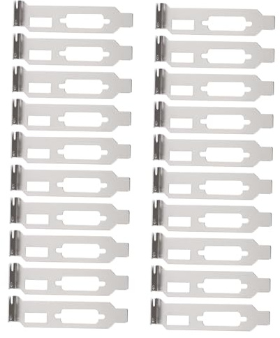 HIAKDOFT 20 PCS Steel Pci Slot Covers for Computer Case Graphics Card Ventilation Deflectors with Strengthened Design Easy Installation and Removal Dustproof Expansion Brackets for Back