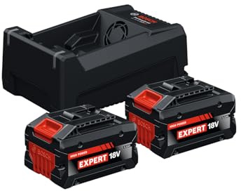 Bosch EXPERT 18V System high-power starter-set: 2x EXBA18V-55 + 1x fast charger GAL 12V/18-80