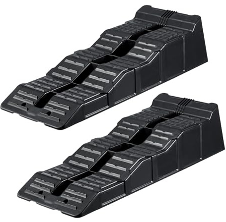 SUNNYNEST Car Ramp Caravan Levelling Ramp Set Motorhome Ramps 3 Step Levels | Heavy Duty 2.5 Tonne Capacity Chocks/Blocks for Keeping Motorhome Campervan RV Trailer Caravan Car Van Secure
