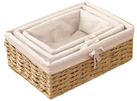 Genérico Canastas De Pan Para Servir - Cesta De Pan De Mimbre - Cesta Almacenamiento Rústico Para Alimentos Cocina Hogar Panadería Restaurante Encimera
