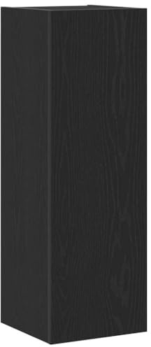 RJPLMFV Meuble TV Mural Chene Noir 30,5 x 30 x 90 cm Bois Ingenierie | Montage mural gain de place, etageres pour livres et deco, entretien facile chiffon doux