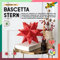 folia 820/1515 - Bastelset Bascetta Stern, Transparent rot, 15 x 15 cm, 32 Blatt, fertige Größe des Papiersterns ca. 20 cm, mit ausführlicher Anleitung - ideal zur zeitlosen Dekoration