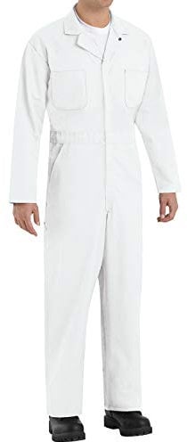 Red Kap Herren Twill Action Back Coverall Arbeitsanzug, weiß, 56