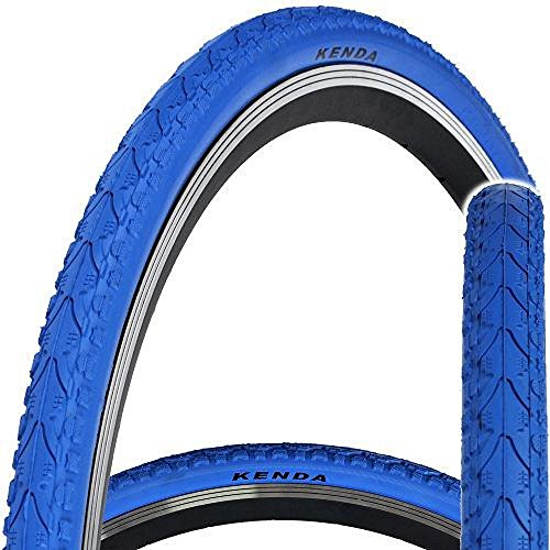 Kenda KHAN K935 - Cubierta para bicicleta, 700 x 38 C, velocidad única, fija, Khan, azul