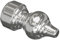 Flairdeco Endstücke für 28 mm Ø Gardinenstange, Rillenform, Plastik, Chrom-Glanz, 2 Stück