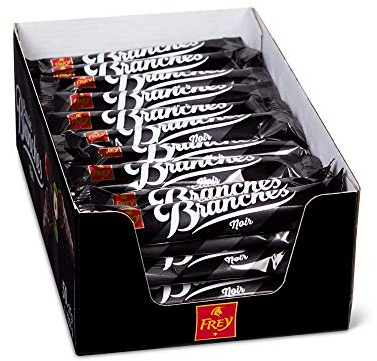 Frey Branches Classic Schokoriegel Noir 50er-Pack, 1.34 kg - Dunkle Schokoladen-Riegel mit Haselnusscremefüllung - UTZ-zertifizierte Schweizer Schokolade - Großpackung 50 Stück à 27g, einzeln verpackt