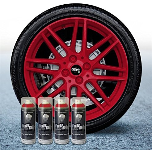 Sophisticauto 4 Stück Full Dip Rot Kirsche Matt Pelable 400 ml