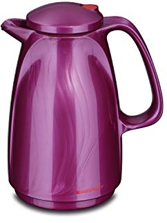 ROTPUNKT Isolierkanne 225 Bella 0,5 l | Zweifunktions-Drehverschluss | BPA-frei - gesundes Trinken | Made in Germany | Warm + Kalthaltung | Glaseinsatz | Shiny Grape