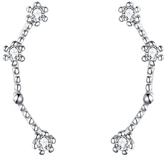 ClearineDamen Ohrringe Sternzeichen 925 Sterling Silber CZ Widder Horoskop Tierkreis 12 Konstellation Ohrstecker Stud