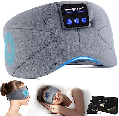 Sleep Mask Headphones,100% Blackout Eye Mask Headphones for Sleeping/Relaxation/Travel/Meditation/Yoga -Soft Sleep Masks with Bluetooth 5.4 Headphones Cool Gadgets Gifts for Men Women