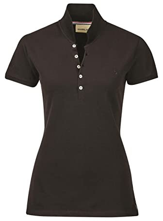 Dublin Lily Cap Sleeve Polo, Black, Ladies XXL