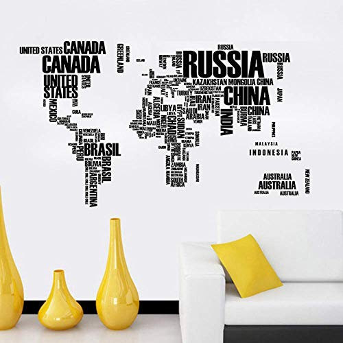 * Bunte Poster Brief Weltkarte Zitat Abnehmbare Vinyl Kunst Aufkleber Wand Wohnzimmer Büro Dekoration Wandaufkleber Home Decor60 * 90 Cm