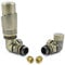 Hot Flow | Cascade Modern Corner TRV Thermostatic Radiator Valve 10mm Compression (Antique Brass)