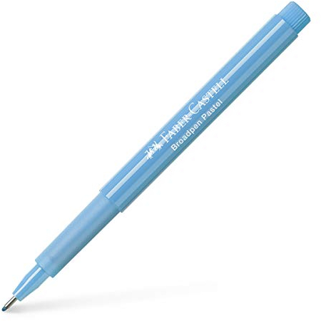 FABER-CASTELL 155458 - Faserschreiber Broadpen 1554, pastell lichtblau, 1 Stück