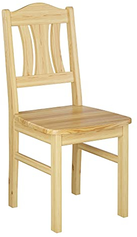 Erst-Holz Küchenstuhl robust Massivholzstuhl Kiefer Esszimmerstuhl Doppelpack oder Einzelstuhl V-90.71-26, Menge:Einzelartikel
