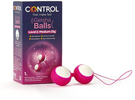 Control Geisha Balls Nivel II - Bolas Chinas para Suelo Pélvico - Incluye 2 Bolas Desencajables de 28 g - Ejercitador suelo pélvico - Silicona médica - Juguete erótico sumergible - Fácil de limpiar