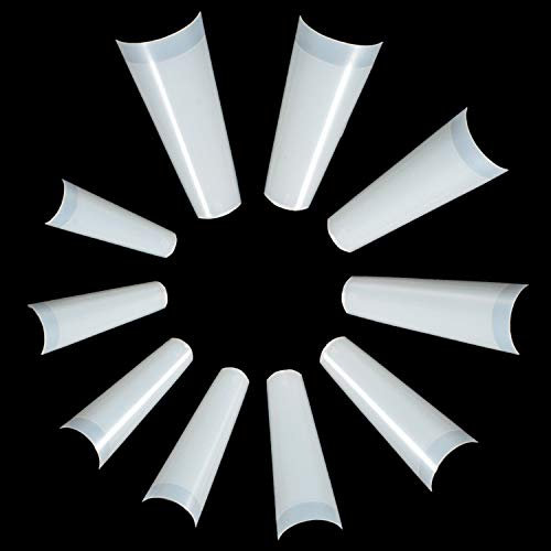 ANEWISH 500 Pièces Cow-boy Faux ongles Naturel Art Tips Artificiel ABS Ongles de Ballet pour Femmes Fille 10 Tailles