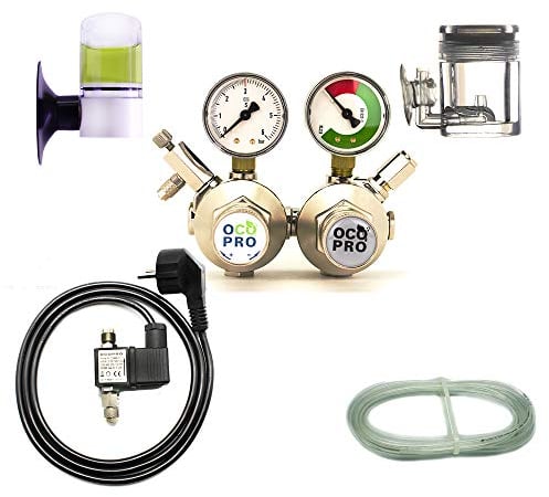 OCOPRO Doppelkammer CO2 Anlage DBL-350 Plus Aquarium mit Nachtabschaltung OHNE Flasche