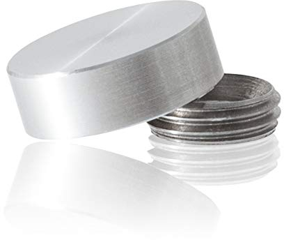 Schraubenkopf- Abdeckung aus hochwertigem Edelstahl, Halter für Schilder, Schrauben Kappen V2A MADE IN GERMANY (4, 15mm Abdeckkappe)