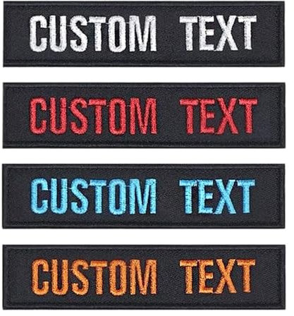 Patch con nome personalizzato, 2 pezzi Etichetta con nome ricamo personalizzato Ferro su 3 taglie Patch per borse di abbigliamento multiple Giacche gilet Camicie da lavoro