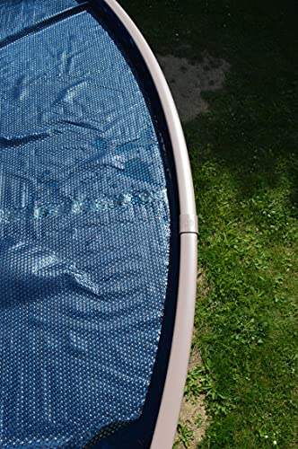 SPIRATO Bâche solaire à picots Ø 4,57 m Bleu/noir 200 microns