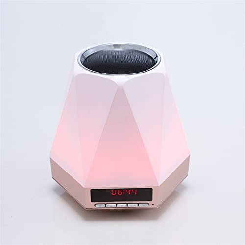 WYGC Night Lights Bluetooth Speaker, Intelligent Alarm Clock LED Lights Bluetooth Speakers Touch Sensor Colorful Bedside Lamp Wireless Home Small Speaker Portable Table Lamp Night light (Color : C)