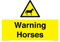 Panneau d'avertissement chevaux – 200 x 150 mm – A5L