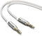 JAMEGA - 5m Aux Kabel 3.5mm Audio Kabel - Klinke Stereo 3.5mm Nylon Klinkenkabel für Kopfhörer, Lautsprecher, MP3 Player, Auto, TV, Soundbar, Heim/KFZ Stereoanlagen, Handy uvm. – Silber