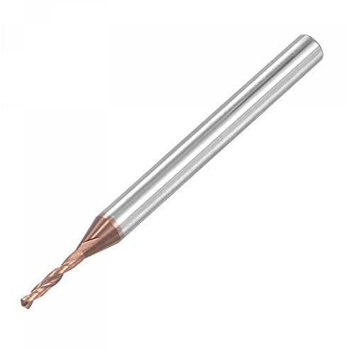 sourcing map Twist Drill Bit, 1.5mm Diameter 4mm Shank Titanium Coated Tungsten Carbide Short Length Drill Bit Straight Shank for Stainless Steel Alloy Steel