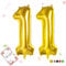 Smlpuame 102cm Folienballon Zahlen Luftballon 0-9 Geburtstag Golden Große 11 Ballons für Geburtstagsfeier Feierdekorationen, Heliumfolien Zahlenballons für Hochzeitstag