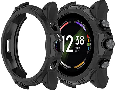 Compatible for Fossil Gen 6 44mm Case, onetuo Silicone Protective Case Cover Bumper Compatible with Fossil Men's Gen 6 44mm Smartwatch (Black)
