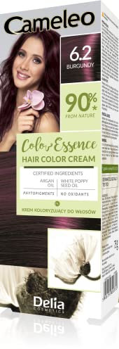 Cameleo - Color Essence - Crema Colorante - Borgogna - Colorazione “TONO SU TONO” - Effetto Fino a 8 Lavaggi - Colore Naturale e Profondo - Rinfresco del Colore - Nutrimento - 75g