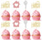 Gyufise 24 Pack Sweet Home Cupcake Toppers Glitter key Housewarming Cupcake Picks for Welcome New Home Theme Party Cake Decorations Supplies Multicolor