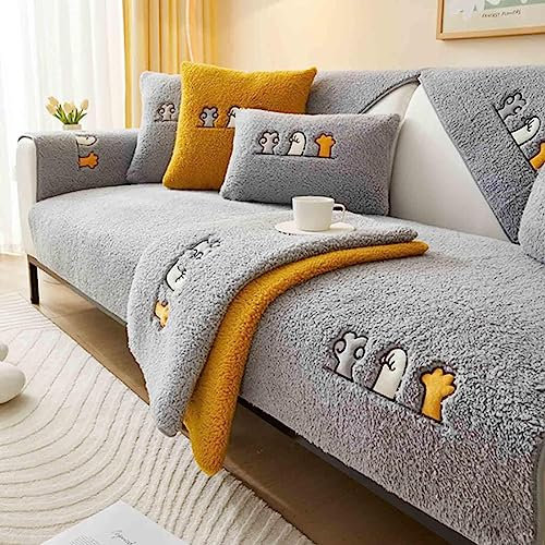 MTHGH sofaschutz，Samt rutschfest l Form 1 2 3 4 Sitzer Sofabezug ，sofaschoner Katze Hund Decke ecksofa Outdoor Sofa Überwurf,D-90x240cm