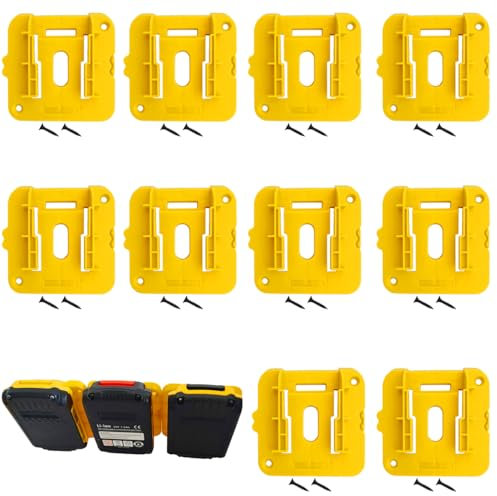 Lot de 10 Supports de Batterie en Plastique pour Dewalt 20 V 60 V DCB200 DCB201 DCB202 DCB203 DCB204 DCB205 DCB206 DCB208