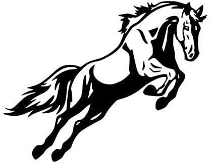 Car Sticker, Jumping Horse Reflective Sticker Personalized Jumping Horse Pattern Decorative Decal Anti-Scratch Sticker for Car, Window, Laptop, Wall