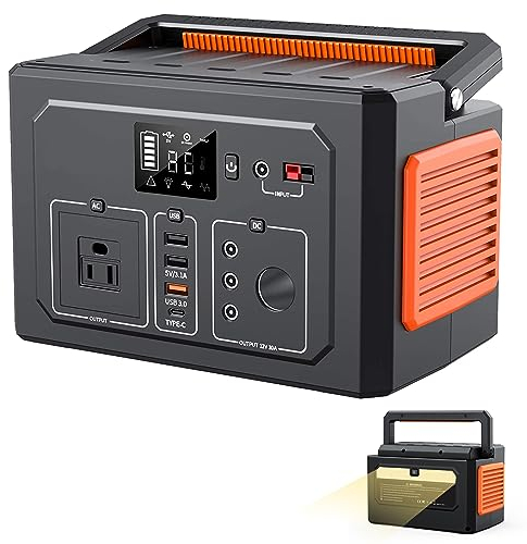 XGXHIN Estación De Energía Portátil De 400w, Generador Solar De 110v/220v 404wh, Paquete De Batería De Energía De Respaldo, para Camping Home Blackout
