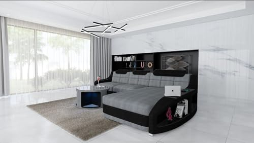 Rayy Concept Sofa Echtleder L Form | Verdi Model | schwarz weiß erhältlich