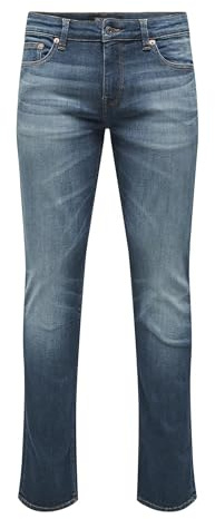 Only & Sons Male Slim Fit Jeans ONSLOOM Niedrige Taille Verjüngter Slim Fit Jeans
