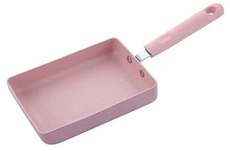 BONOOL Padella rettangolare Tamagoyaki per frittata giapponese, resistente, padella in silicone, spatola da cucina (colore: argento, dimensione: 1 pezzo)