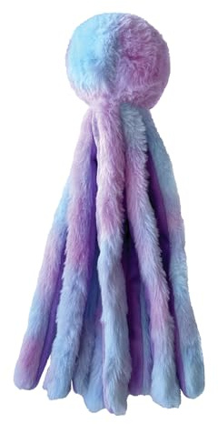 foufouBRAND - Grand jouet pelucheux en forme de pieuvre Wuzzy - 41,7 cm de hauteur - Rose et violet - Accessoires pour animaux de compagnie